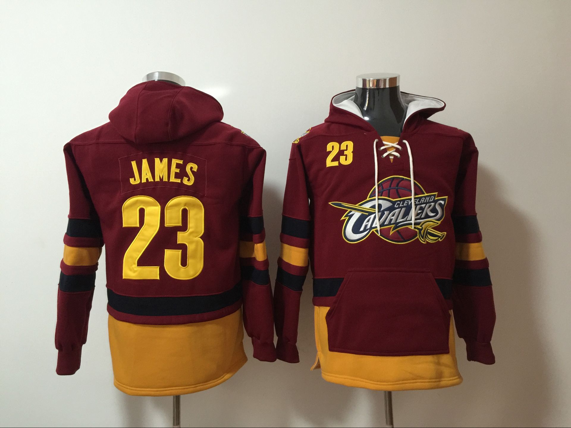 Men 2017 NBA Cleveland Cavaliers #23 James red Hoodie->cleveland cavaliers->NBA Jersey